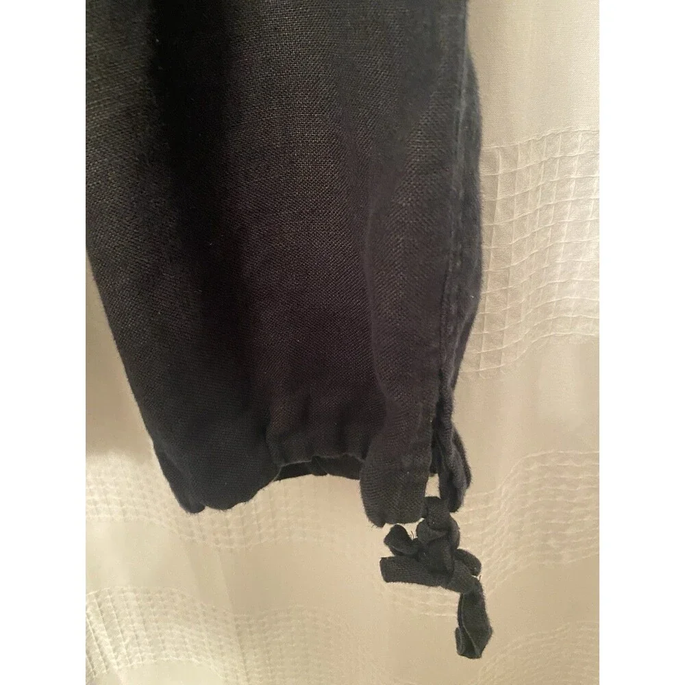 Banana Republic Pants Womens 8 Navy Linen Drawstring Waist Relaxed Casual